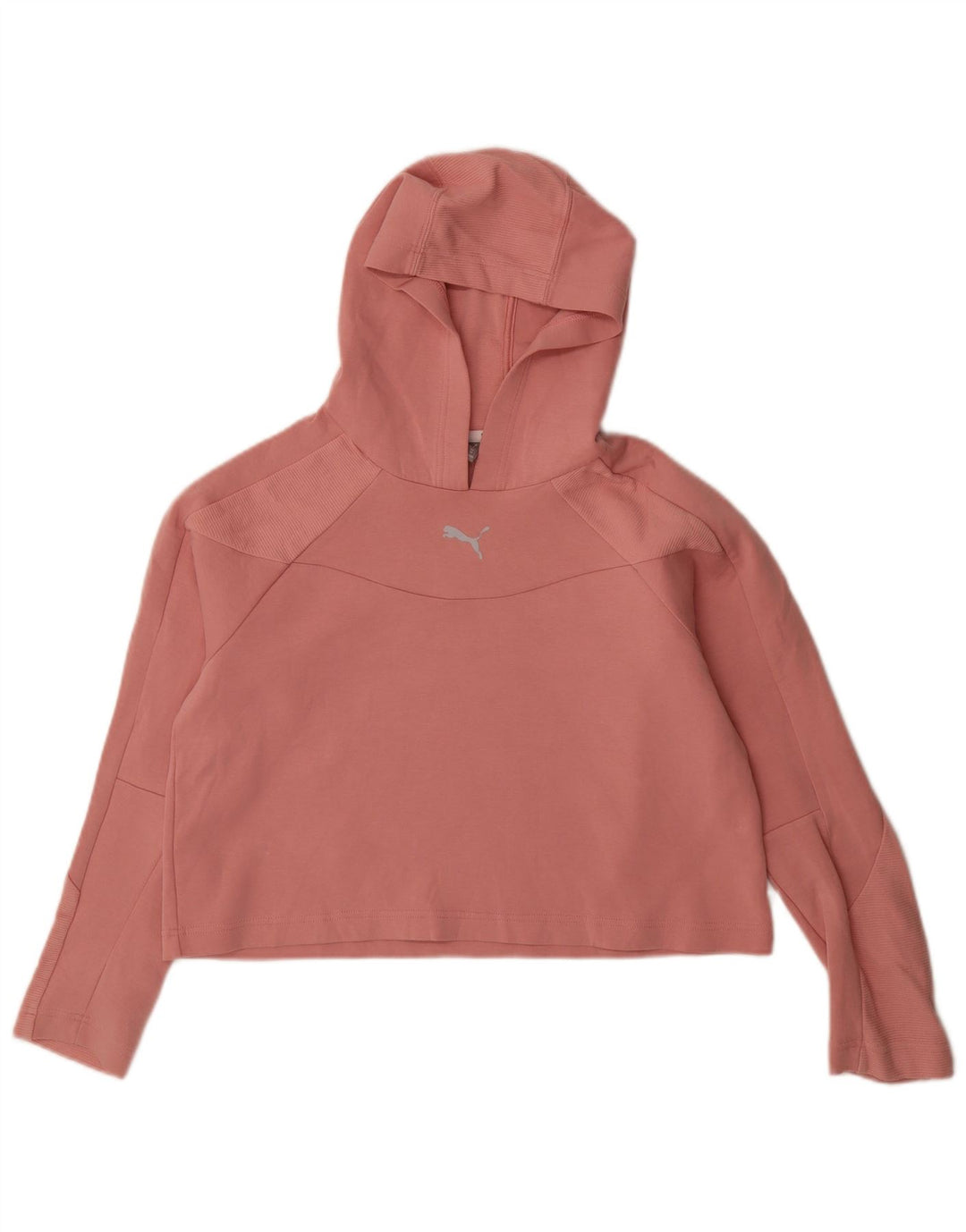 Puma Dame Crop Hoodie Jumper UK 14 Medium Pink