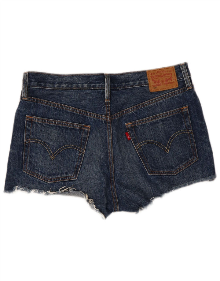 Levi's Dame Denim Hot Pants W29 Medium Blue Cotton