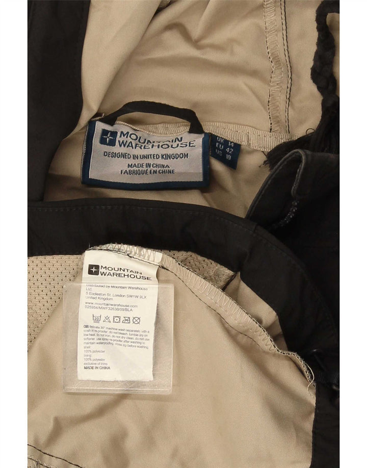 Mountain Warehouse Dame Regnjakke med hætte UK 14 Stor sort polyester