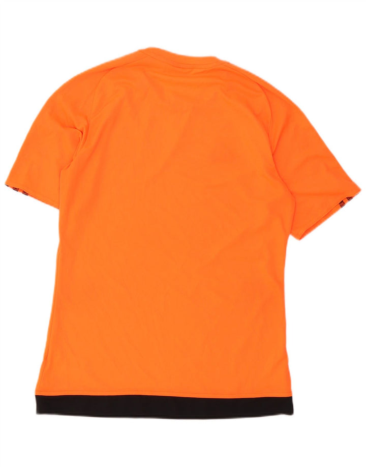 Adidas Herre Climalite T-Shirt Top Lille Orange Colourblock Polyester