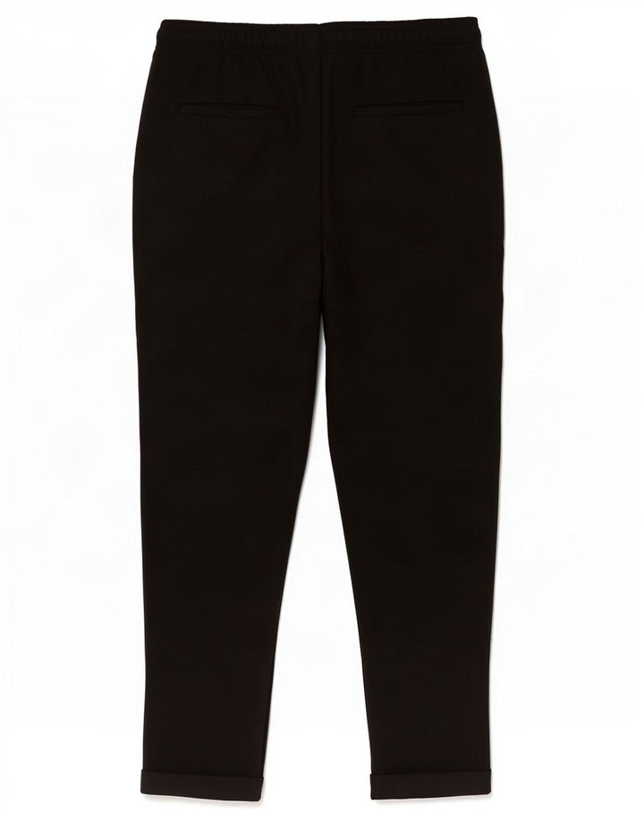 Zara Herre Slim Cropped Trousers Medium W32 L26 Sort Polyester