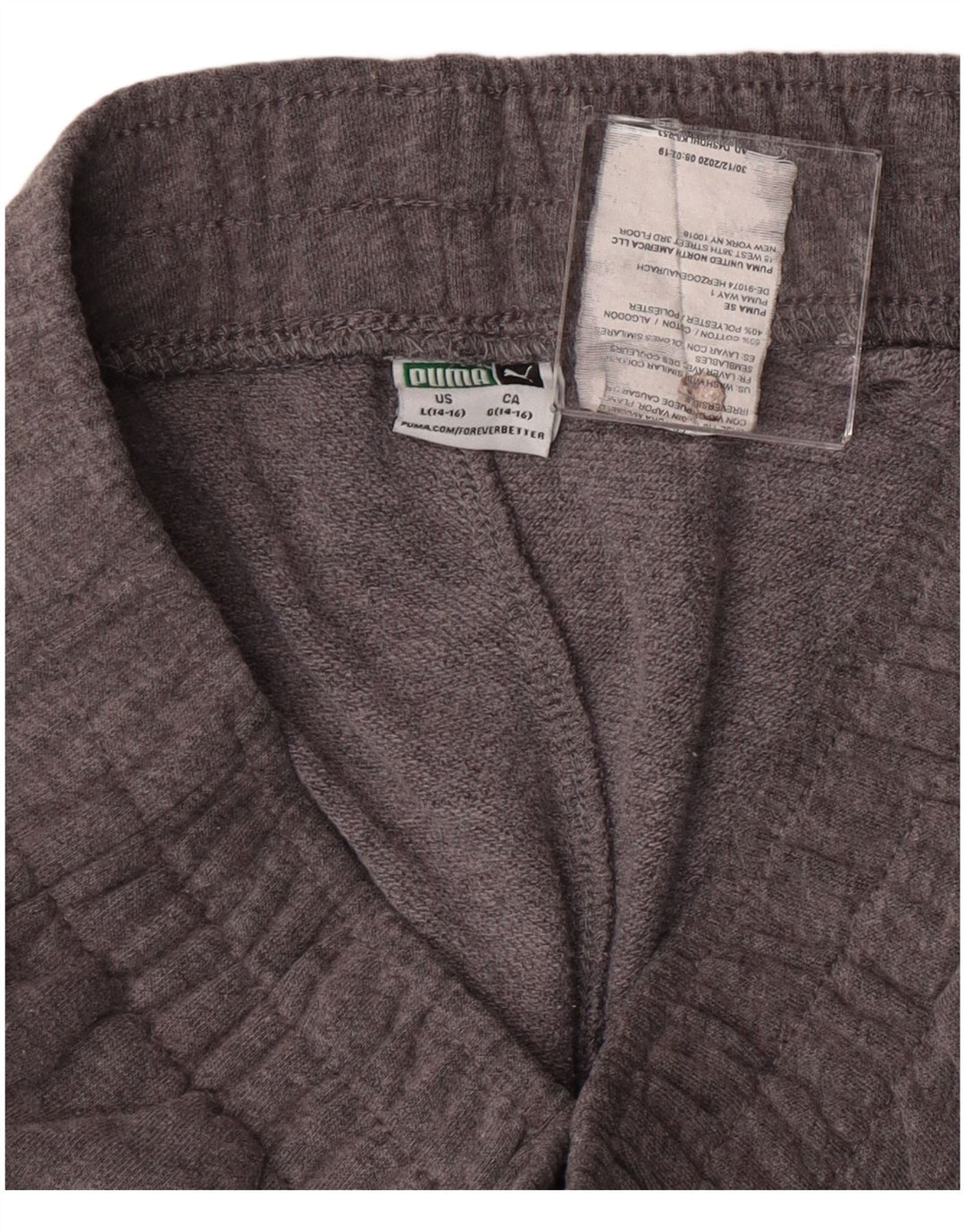 Puma drenge grafisk træningsdragt bukser jogger 14-15 år stor grå bomuld