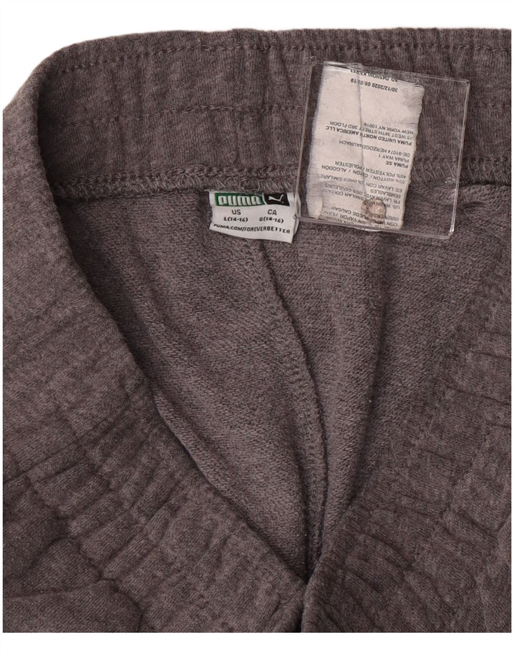 Puma drenge grafisk træningsdragt bukser jogger 14-15 år stor grå bomuld