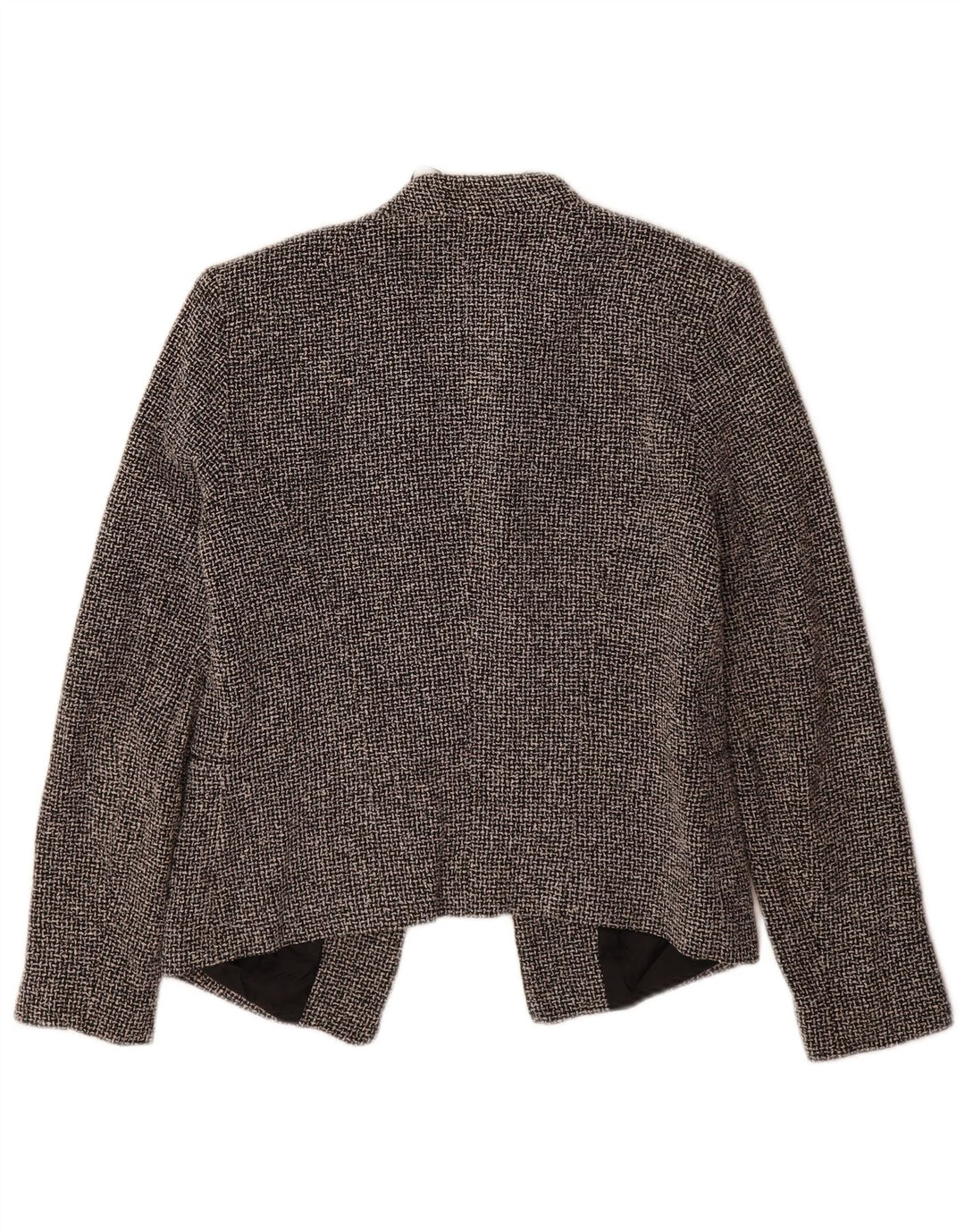 Topshop Womens Open Blazer Jacket UK 10 Small Black Ternet Bomuld