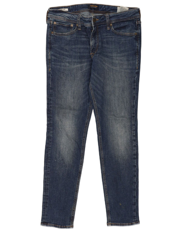 Jack & Jones Herre Liam Skinny Jeans W32 L30 Blå Bomuld
