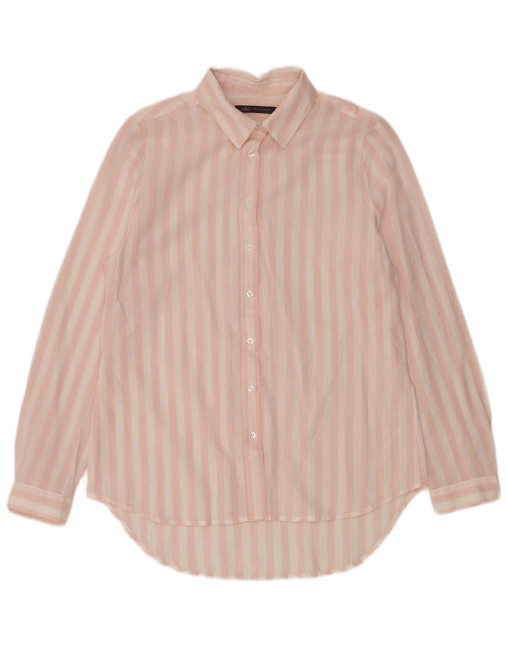 Marks & Spencer Dameskjorte UK 14 Medium Pink Pinstripe