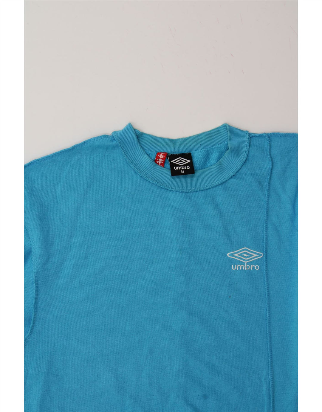 UMBRO Mens Graphic Sweatshirt Jumper Medium Blue Cotton Vintage Umbro and Second-Hand Umbro from Messina Hembry 