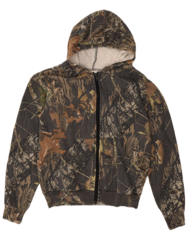 Rødhåret drenge hættetrøje med lynlås 10-11 år Medium Grå Camouflage Bomuld