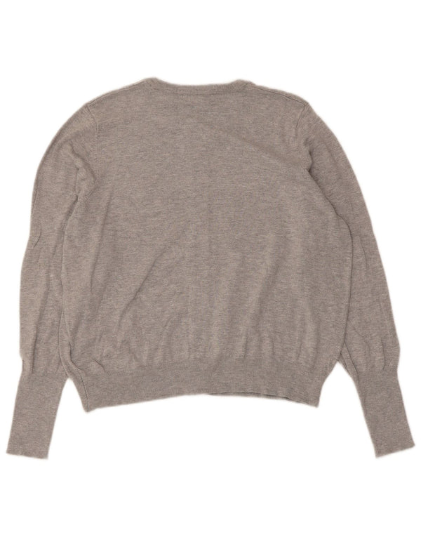 Marks & Spencer Dame Crop Cardigan Sweater UK 20 2XL Grå Viscose
