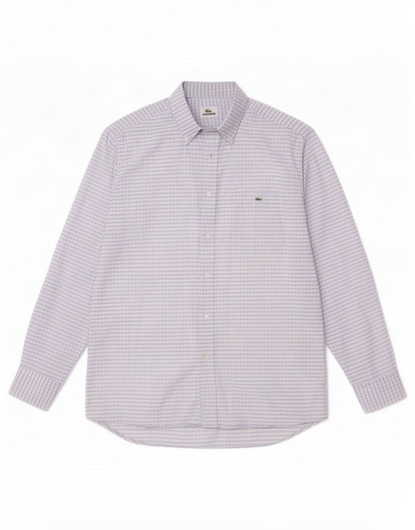 Lacoste Herreskjorte str. 41 Large Blue Plaid Bomuld