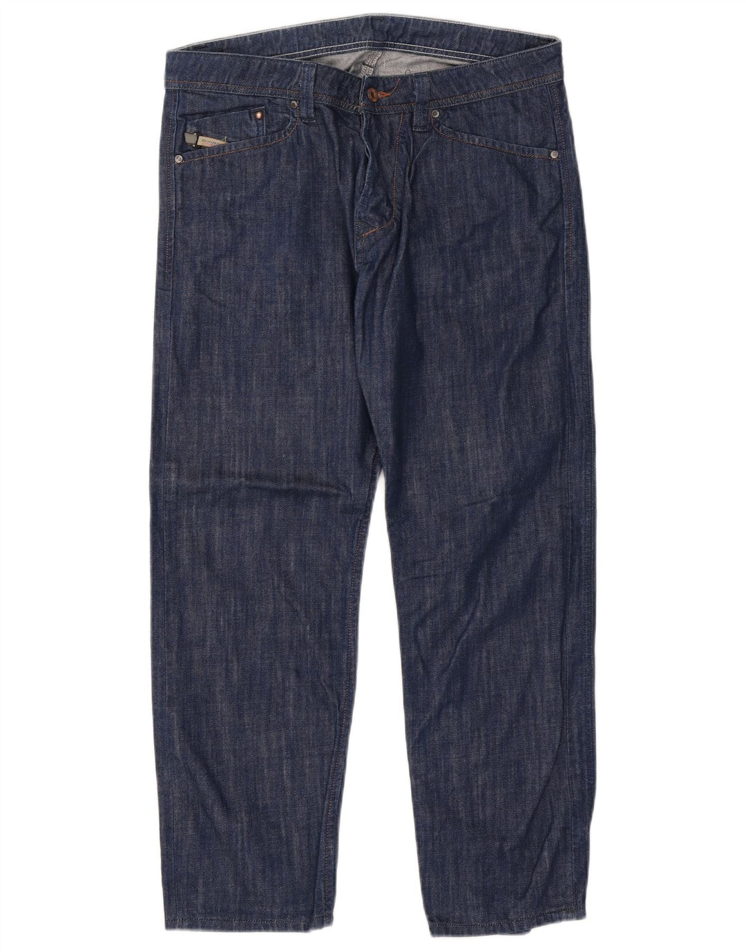 DIESEL Straight jeans til mænd W34 L29 Marineblå bomuld
