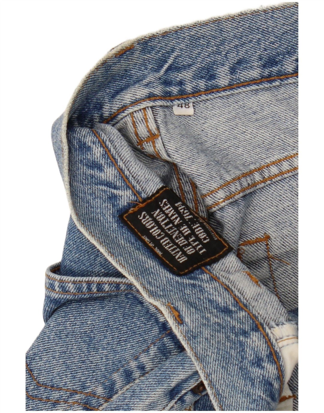 BENETTON Kvinder Højtaljede tilspidsede Jeans IT 48 XL W32 L30 Blå Bomuld