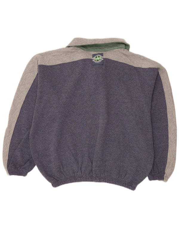 Vintage Herre Loose Fit Grafisk Sweatshirt Jumper Large Navy Blue