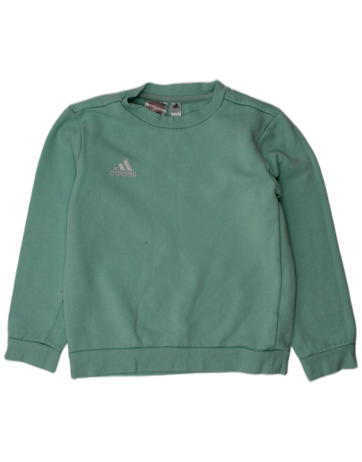 Adidas Boys Sweatshirt Jumper 7-8 år Grøn Bomuld