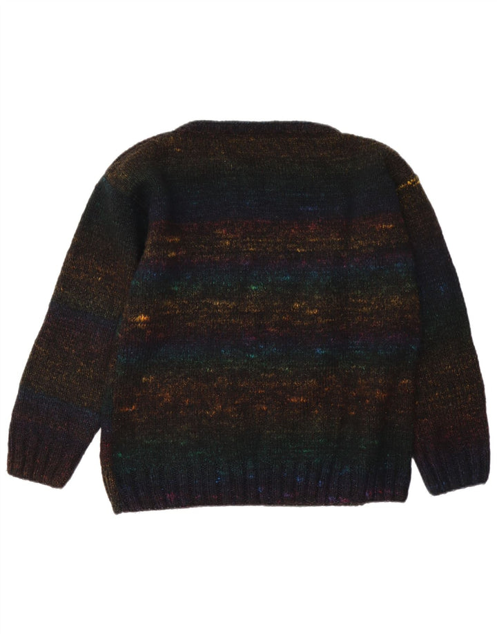 VINTAGE Dame Boat Neck Jumper Sweater UK 16 Large Multicolored Flecked