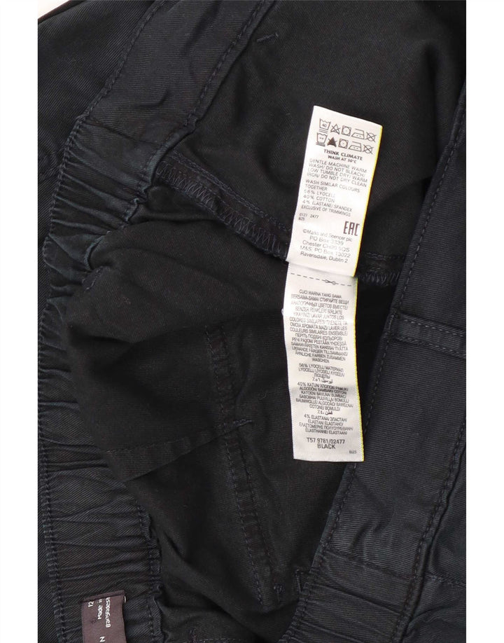 Marks & Spencer Dame Crop Cargo Bukser UK 12 Medium W30 L23 Sort