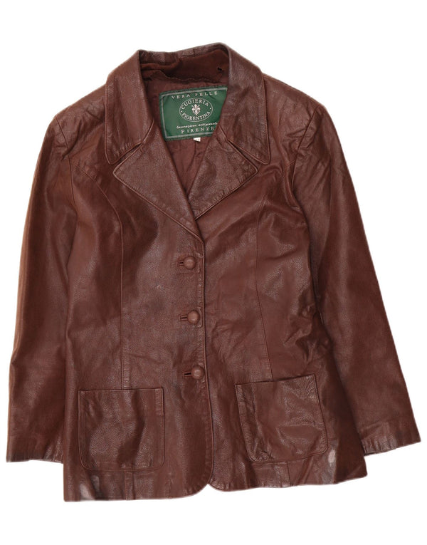 Lavorazione Artigianale Womens 3 Button Blazer Jacket IT 44 Medium Brown