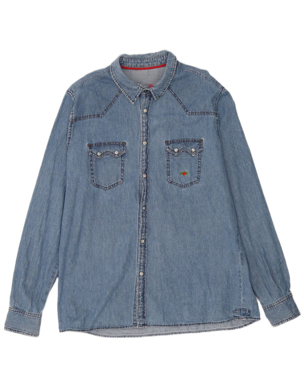 Charro Herre Denim Shirt 2XL Blå Bomuld