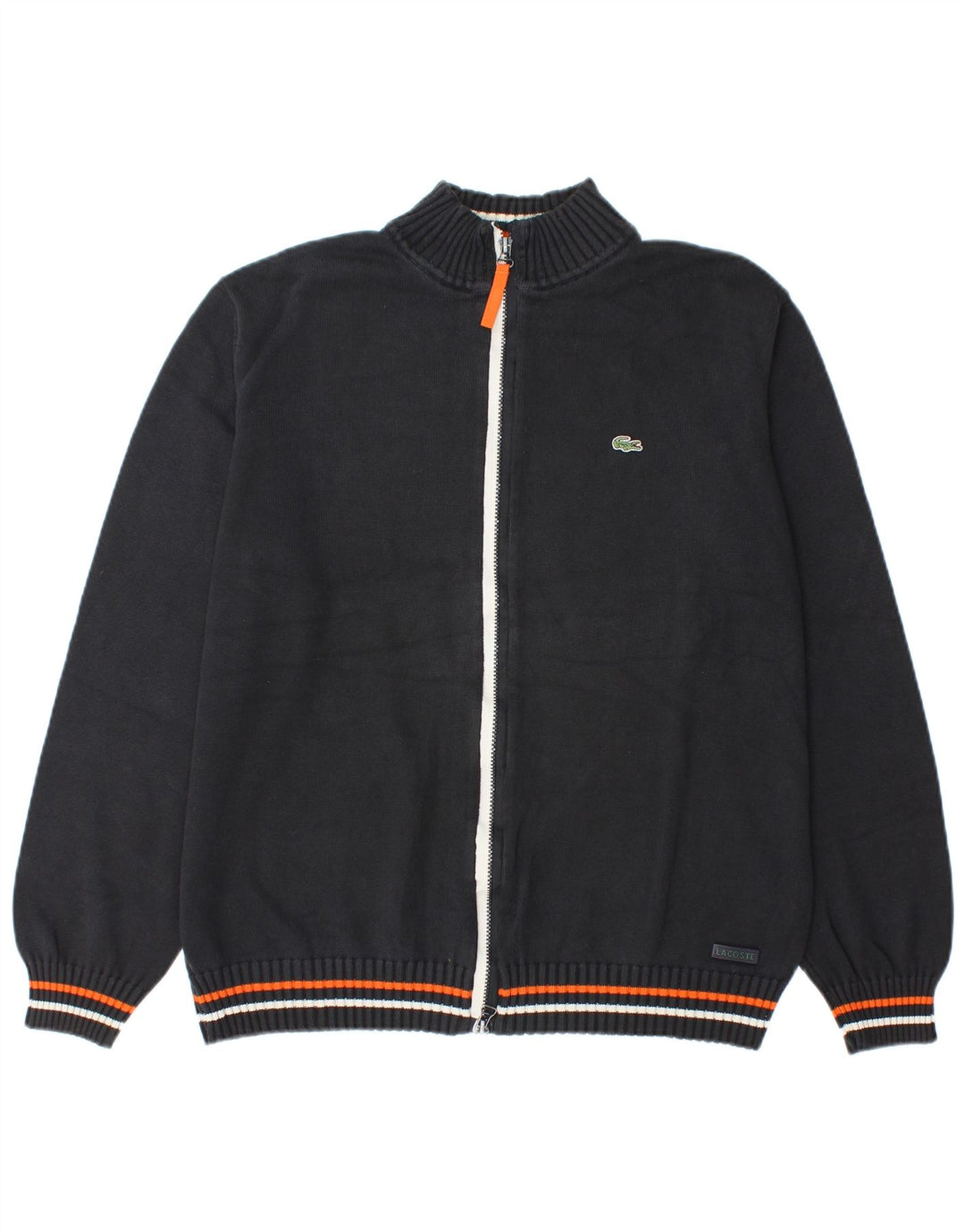 Lacoste Herre Cardigan Sweater Størrelse 8 3XL Sort