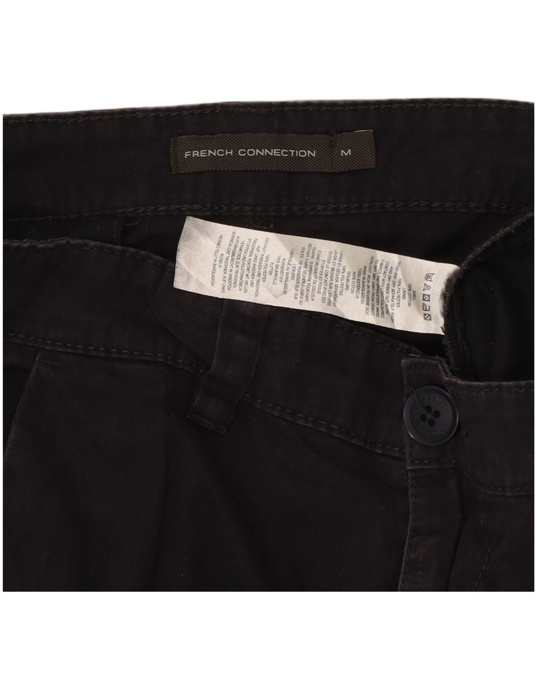 French Connection Herre Straight Cargo Bukser Medium W32 L31 Sort Bomuld