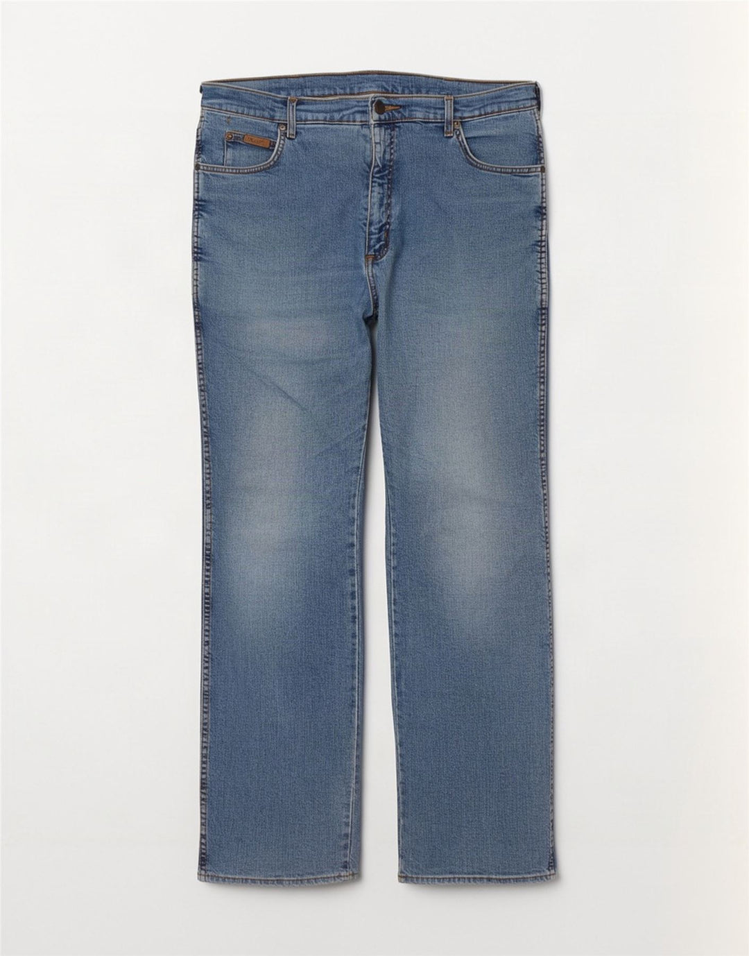 Wrangler Herre Texas Straight Jeans W38 L34 Blå Bomuld