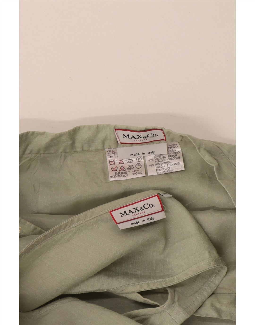 Max & Co. Dame 2-delt nederdelsæt IT 42 Medium W30 Grøn Linen