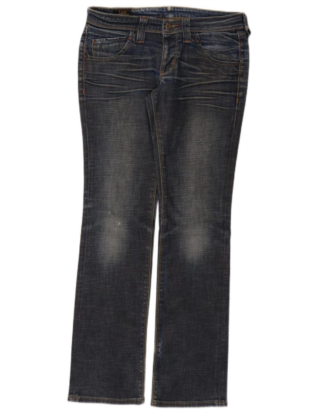 LEE Dame Maddox Straight Jeans W31 L33 Blå Bomuld