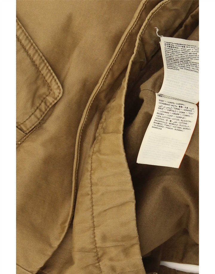 Superdry Parkajakke med hætte til kvinder UK 14 Medium Khaki Bomuld