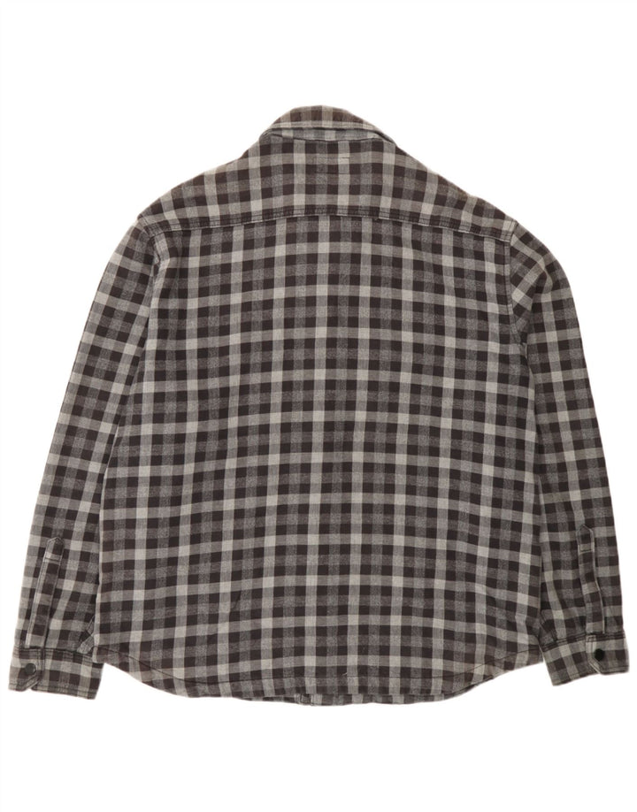 Marks & Spencer Herre Regular Fit Overshirt Flanellskjorte XL Grå Gingham