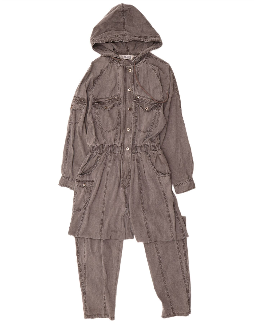 TOGETHER Dame Hætte Jumpsuit UK 14 Medium Grey