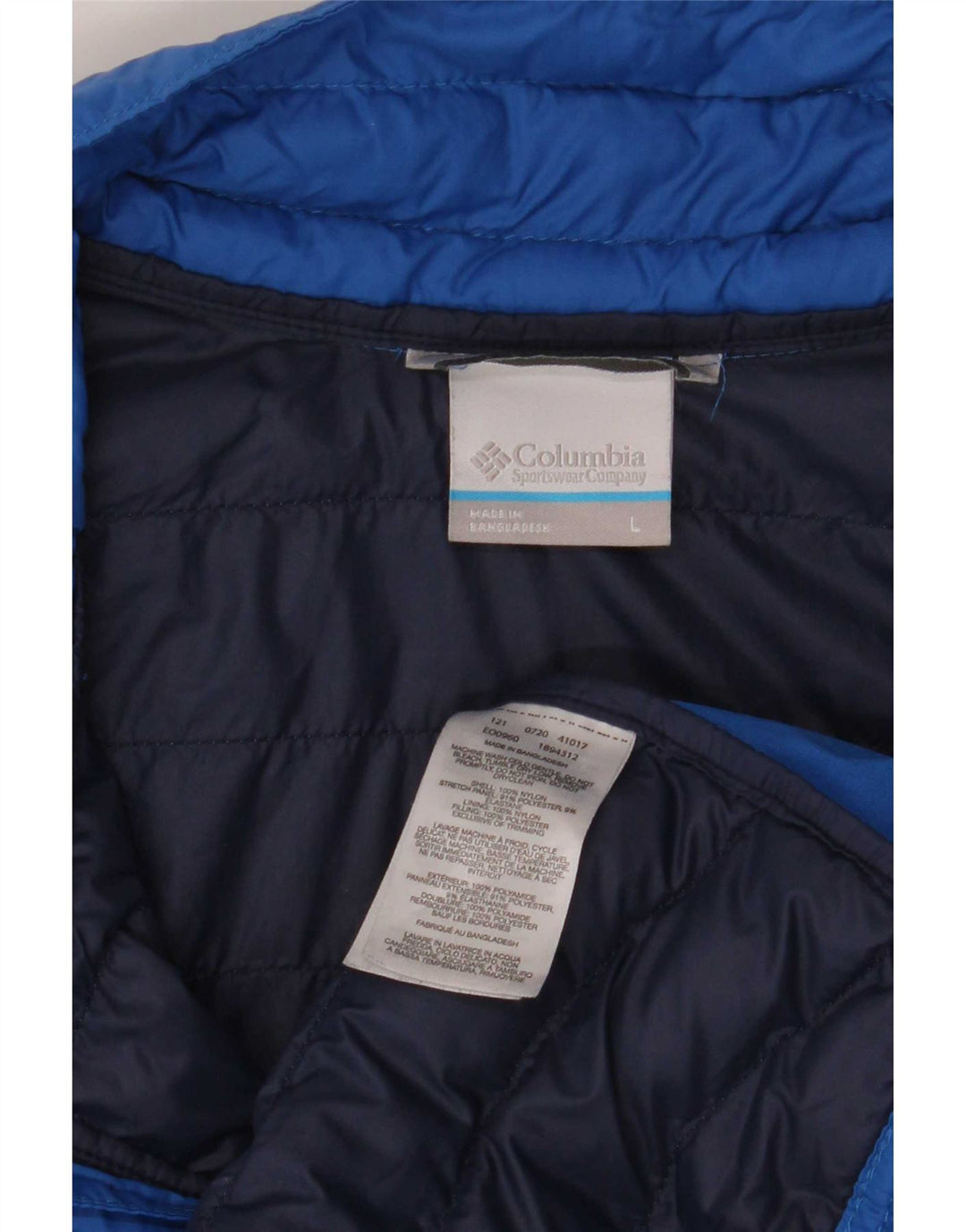 Columbia Polstret Herrejakke UK 40 Stor Blå Nylon