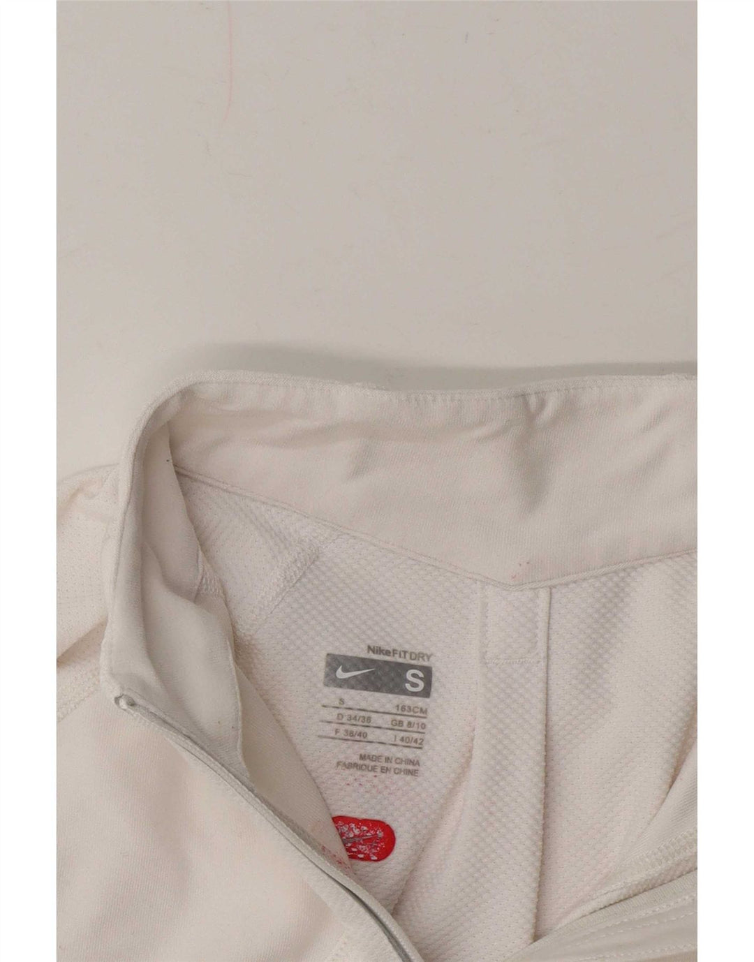 Nike dame lynlås top langærmet UK 8/10 Small White