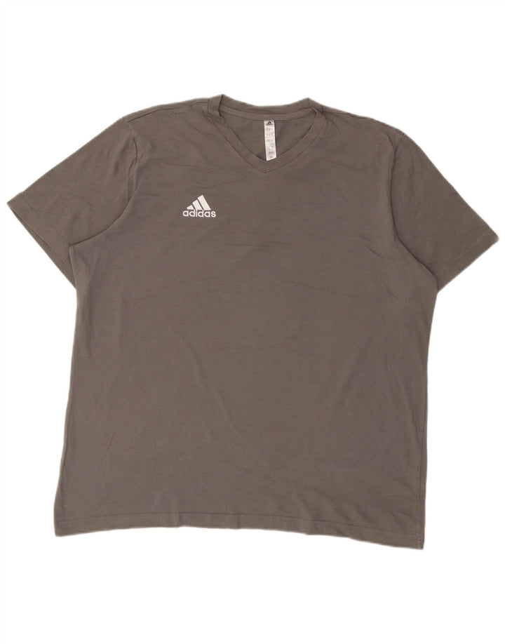 Adidas Herre T-Shirt Top XL Grå Bomuld