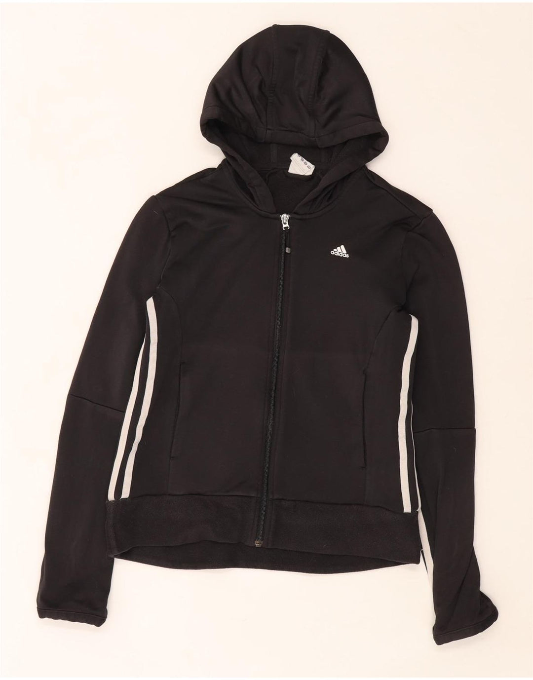 Adidas Dame Climawarm Hættetrøje Sweater UK 12 Medium Sort Polyester