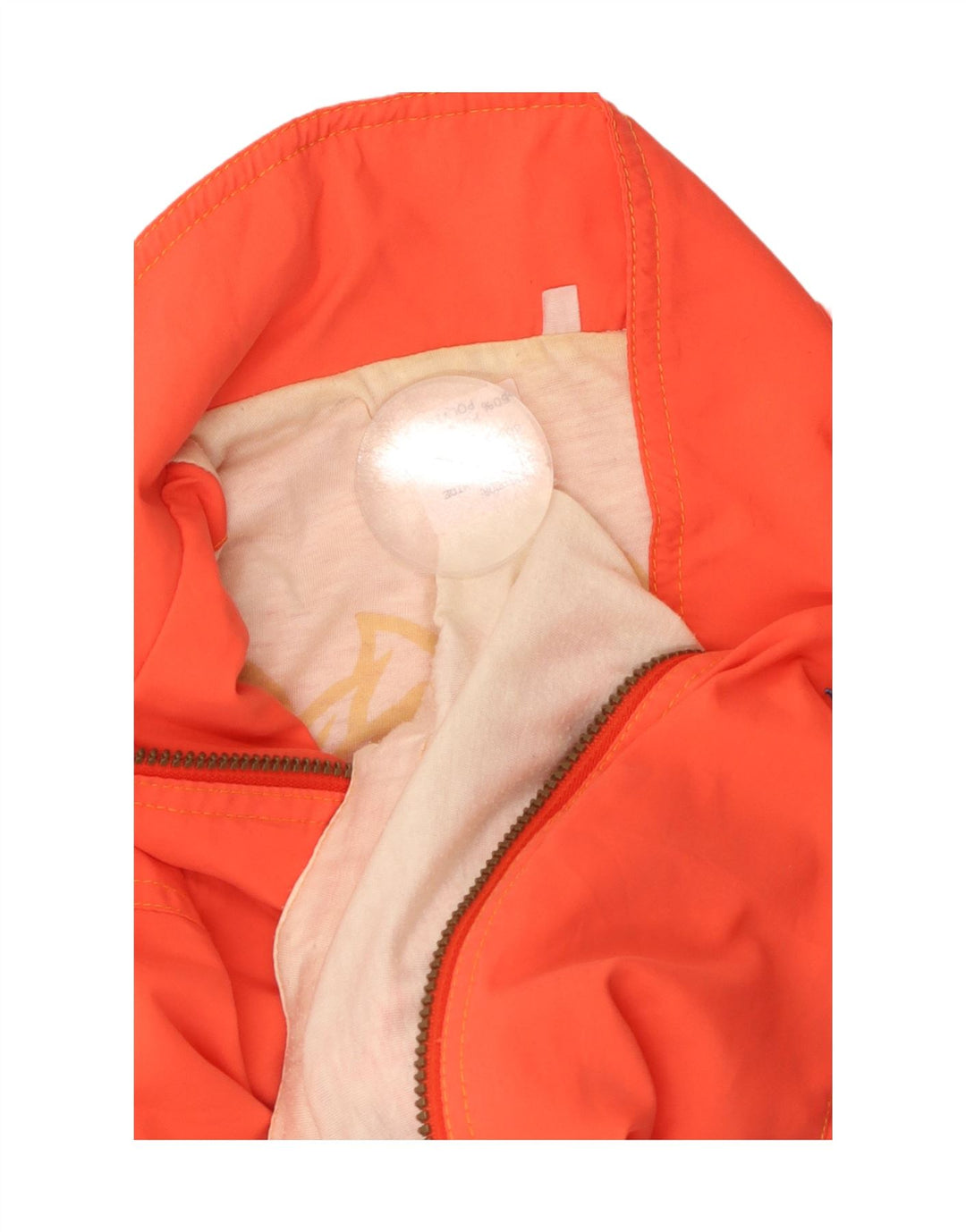 VINTAGE træningsdragt topjakke til kvinder UK 12 Medium Orange Colourblock