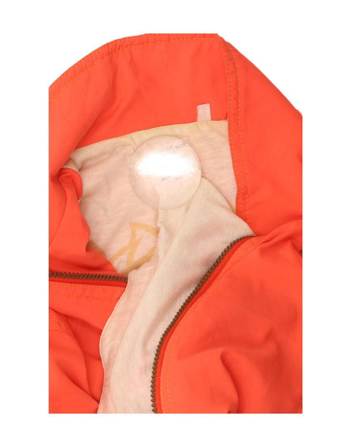 VINTAGE træningsdragt topjakke til kvinder UK 12 Medium Orange Colourblock