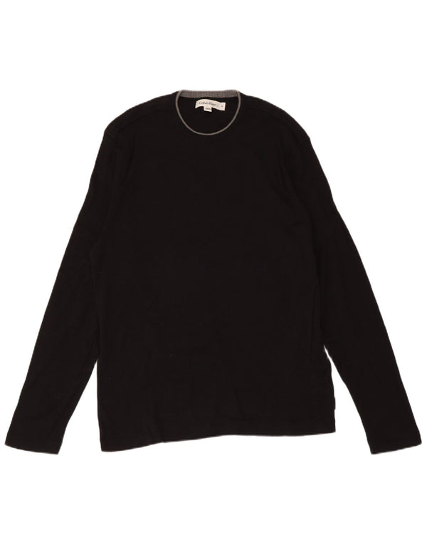 Calvin Klein Herre trøjetrøje med rund hals Medium sort bomuld