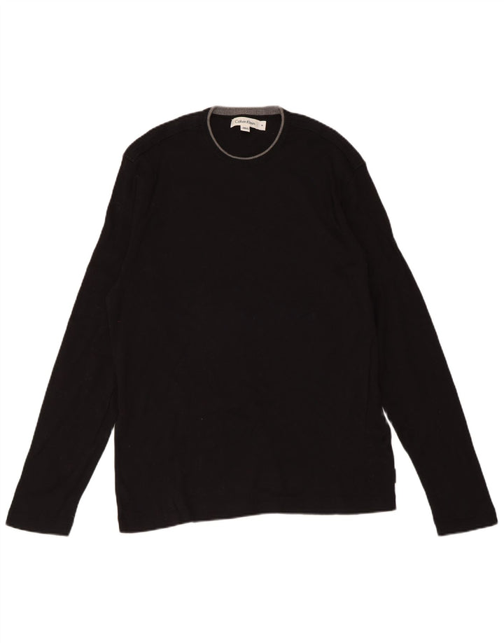 Calvin Klein Herre trøjetrøje med rund hals Medium sort bomuld