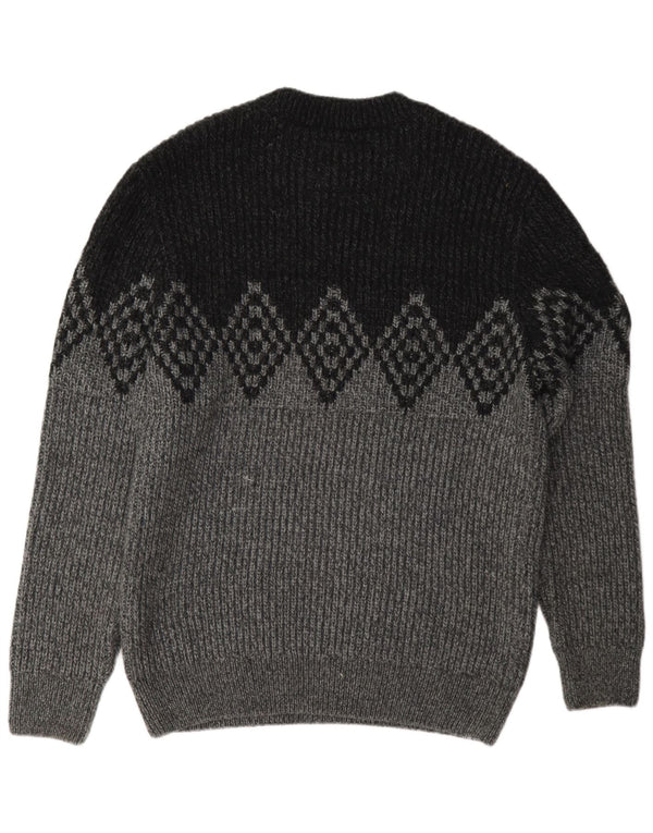 Superdry Herre sweater med rund hals XL Grå Argyle/Diamond Akryl