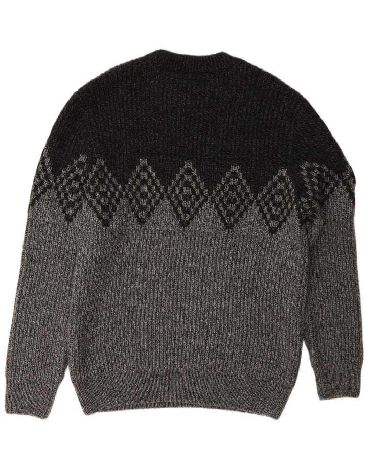 Superdry Herre sweater med rund hals XL Grå Argyle/Diamond Akryl