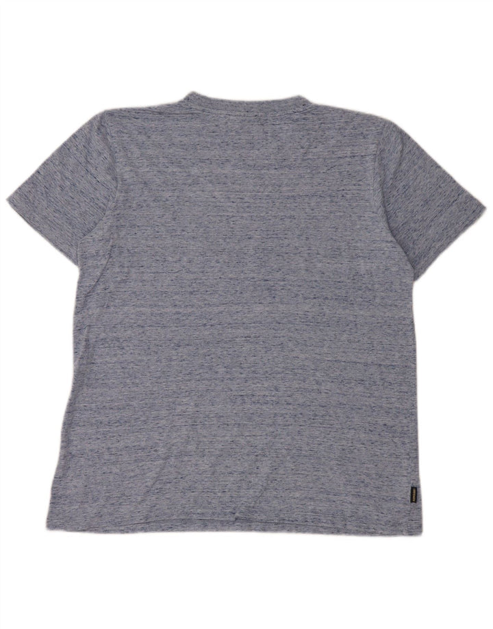 SUPERDRY Womens Oversized Graphic T-Shirt Top UK 10 Small Blue Flecked