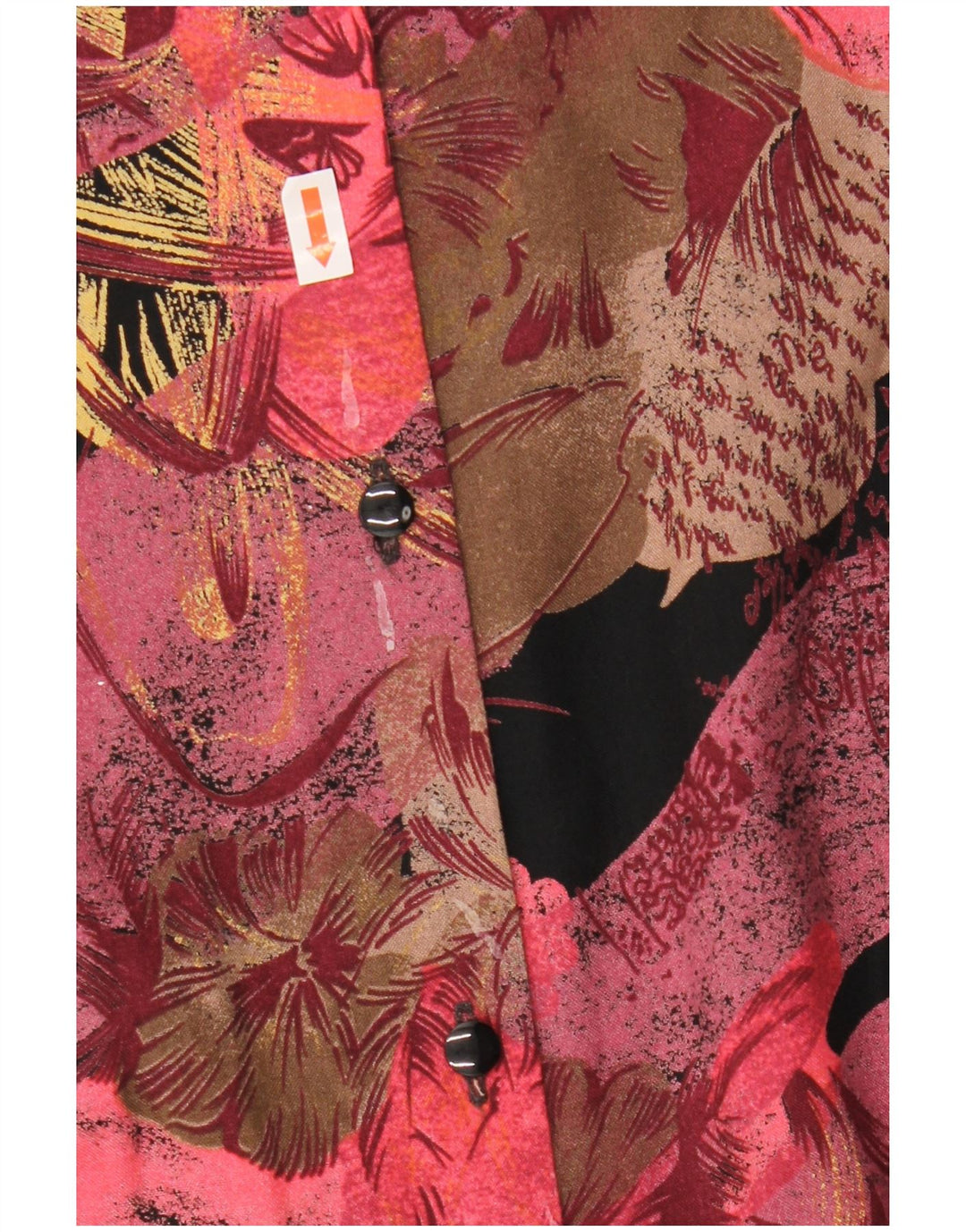 Vintage kvinders 2-delt nederdelsæt UK 12 Medium W27 Burgundy Floral Retro