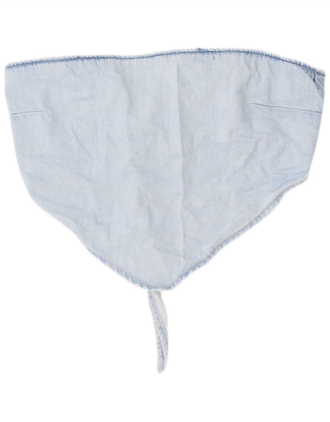 Zara Dame Denim Crop Top Medium Blue Bomuld