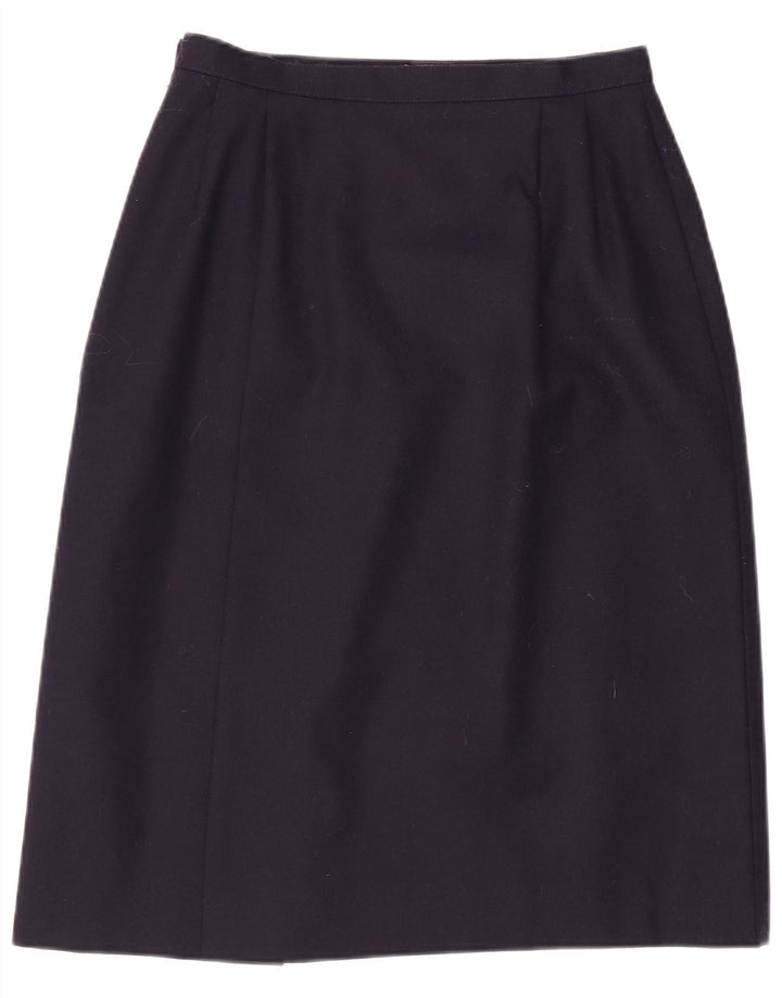 Windsmoor Midi-nederdel til kvinder UK 14 Medium W27 Marineblå Ny uld