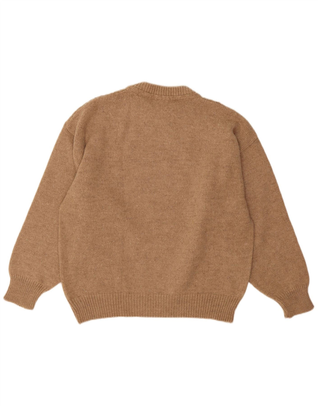 Tobia System Herre Crew Neck Jumper Sweater IT 48 Medium Beige Uld