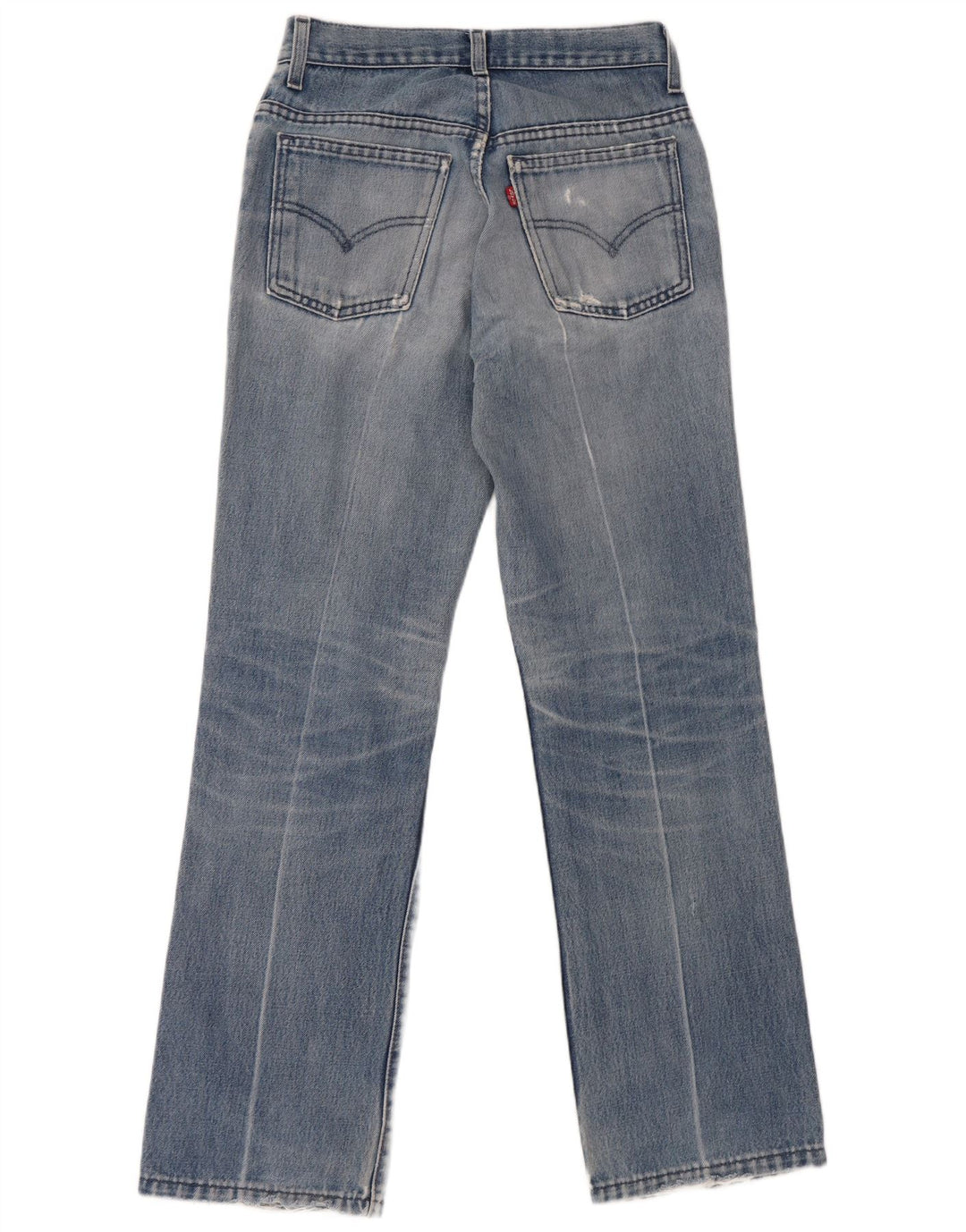 Levi's Dame Distressed Straight Jeans W28 L32 Blå Bomuld