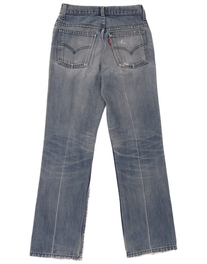 Levi's Dame Distressed Straight Jeans W28 L32 Blå Bomuld