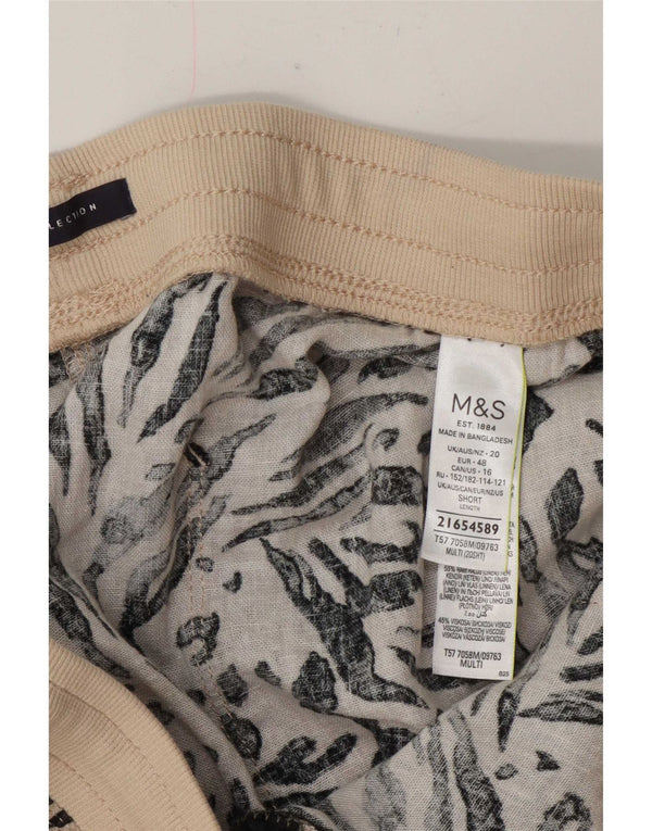 Marks & Spencer Dame Crop Harem Bukser UK 20 2XL W42 L23 Beige