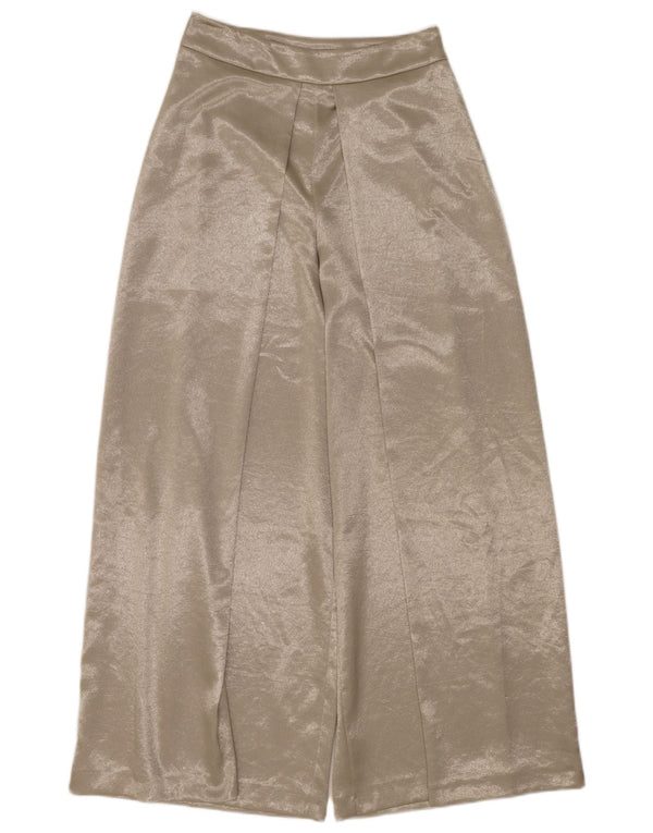 Coast Womens Wide Leg Casual Bukser UK 10 Small W28 L30 Beige Polyester