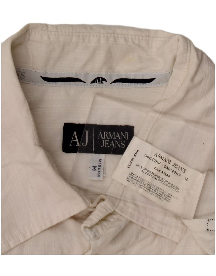 ARMANI JEANS Herreskjorte Medium Off White Bomuld